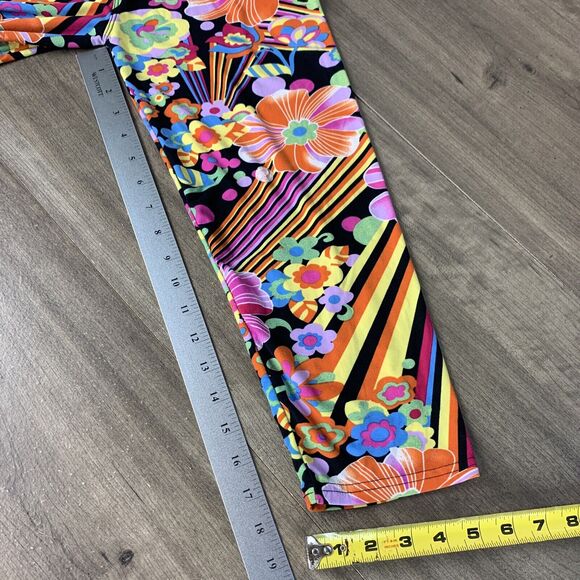 Girl's Floral Capri Pants Size L-XL Colorful Stretch Colorful Comfort Size 27x18 - Picture 9 of 9